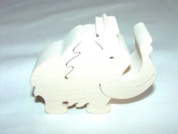 Fauna houten diertje mammoet