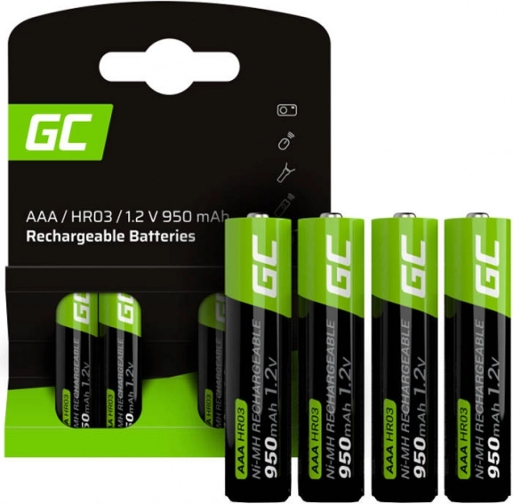 Oplaadbare AAA-batterijen GREEN CELL 950 mAh (4 stuks)