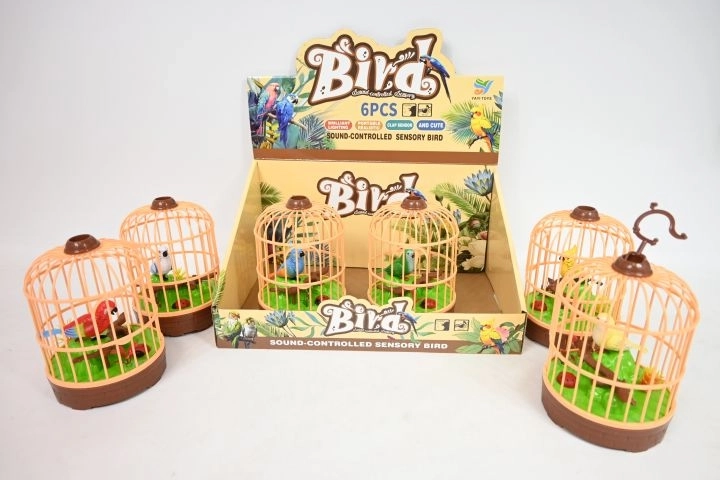 Vogeltje in een kooi met geluid