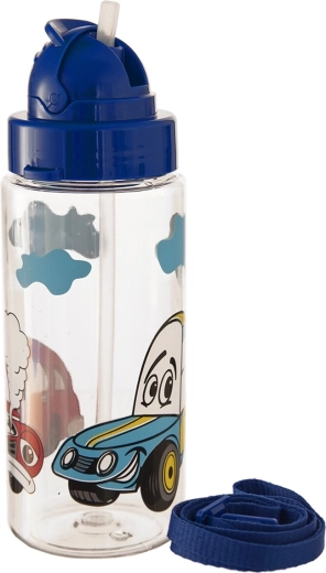 Kinder-tritan drinkfles met rietje auto 0,5 l