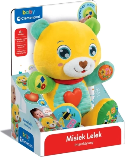 gekleurde interactieve teddybeer Lelek in het Pools Clementoni