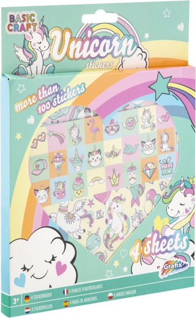 Stickervellen Eenhoorn 4 vellen