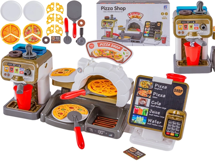 Pizzabakspeelset met koffiemachine en kassa