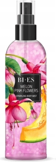 Glitterende body spray BI-ES Melon Pink Flowers 200 ml