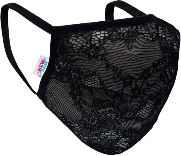 Beschermend stoffen mondmasker New Baby zwart universeel