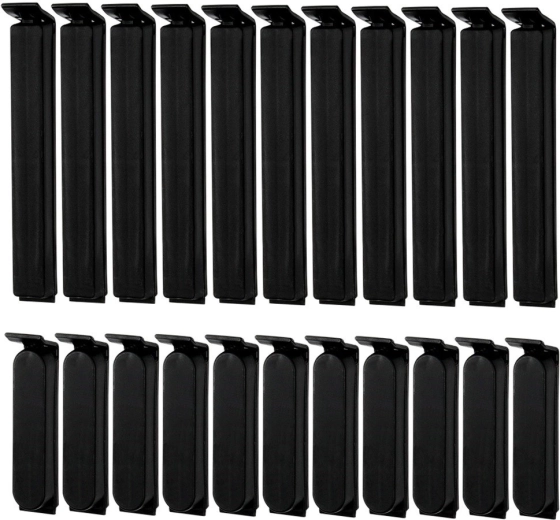 Set van 22 zakclips – 2 maten, zwart