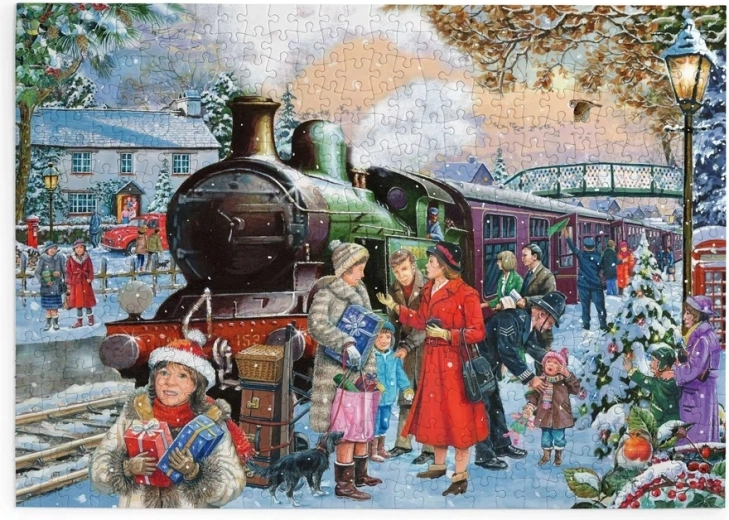 House of Puzzles Kerstmis thuis puzzel met 500 extra grote stukjes
