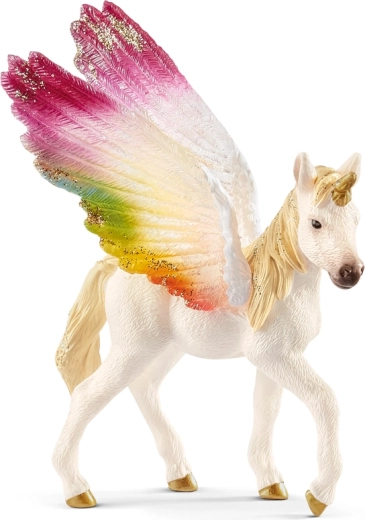 Veulen van de regenboogeenhoorn met vleugels Schleich