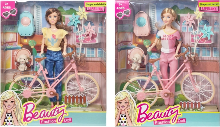 Pop met fiets en accessoires