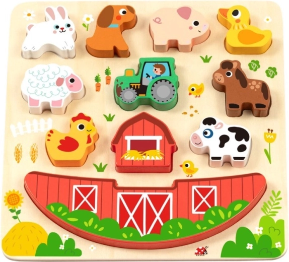 2Kids Toys balancerende puzzel boerderij 2-in-1