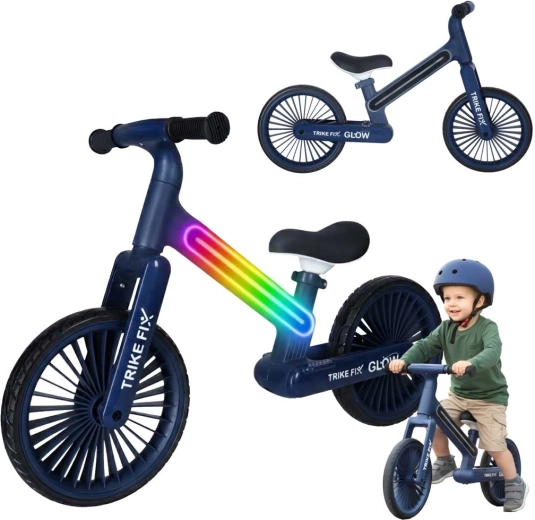 Loopfiets TRIKE FIX GLOW LED – marineblauw