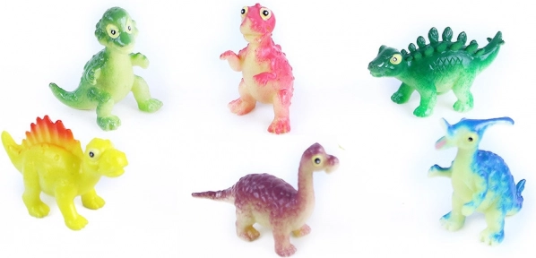 Vrolijke dinosaurussen set 6 stuks