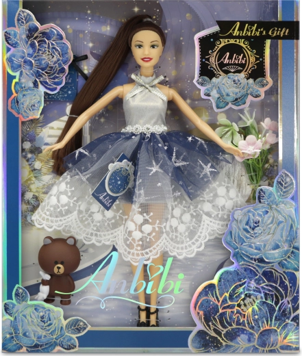 Anbibi bloemige pop Martinka 28 cm