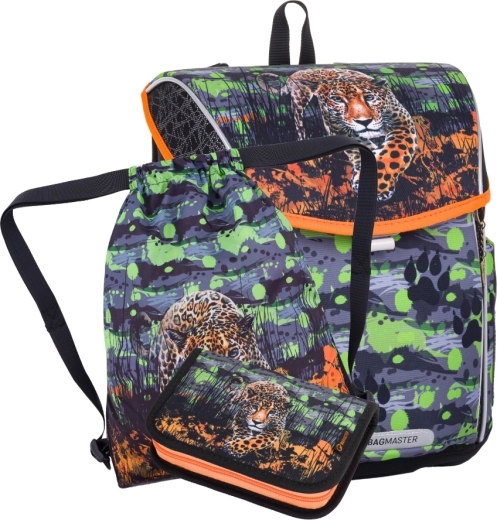 Bagmaster PRIM kleine schoolset voor eersteklassers luipaard