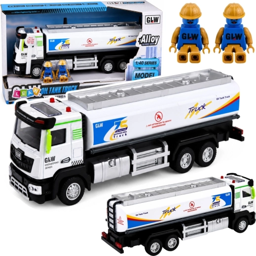Metalen tankwagen 1:40 met licht, geluid en frictieaandrijving - 1 stuk