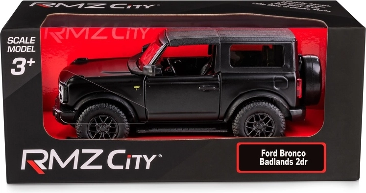 Metalen automodel Ford Bronco Badlands 2023 1:32/39 matzwart