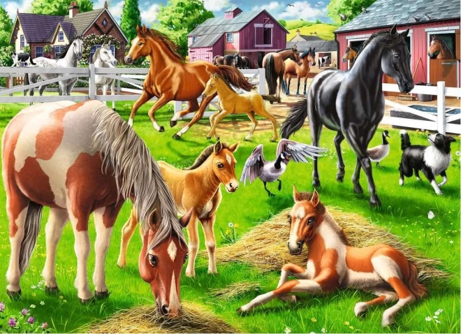 Ravensburger puzzel Gelukkige paarden 60 stukjes