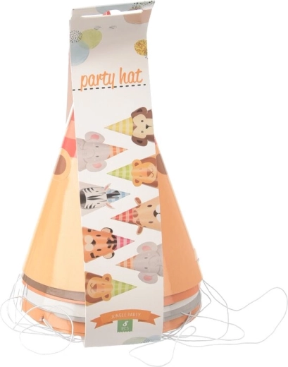 Papieren feesthoedjes Jungle (8 stuks)