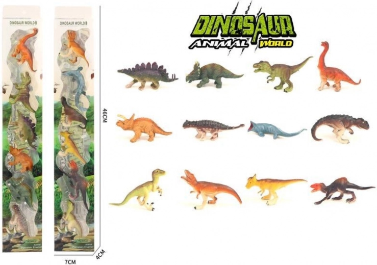 Set van 6 Plastic Dinosaurussen in Blister