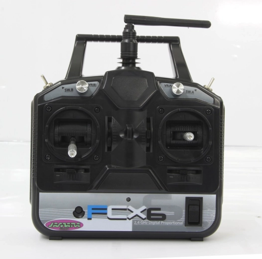 Jamara FCX6-zender 2,4 GHz, gas links (B-stock) in zakje - 1 stuk