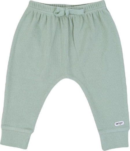 Lodger baby joggingbroek jogger nomad rib silt green, maat 56