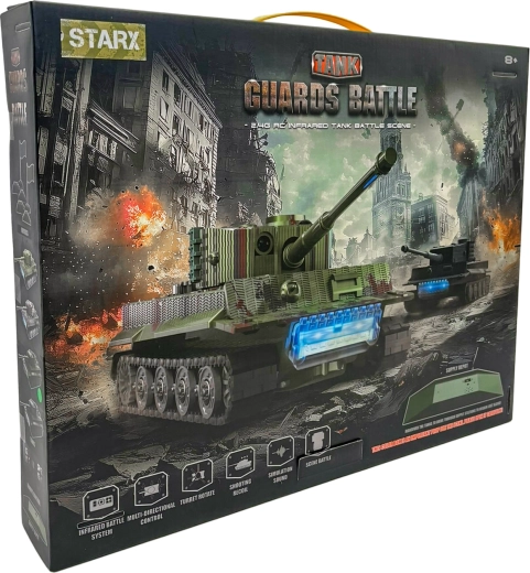 STARX RC tankgevecht 2,4 GHz – slagveld (2 tanks)