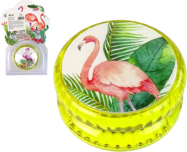 Jojo met flamingomotief – geel