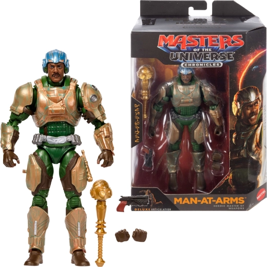 Mattel Masters of the Universe Chronicles Man-at-Arms-figuur 17 cm met accessoires