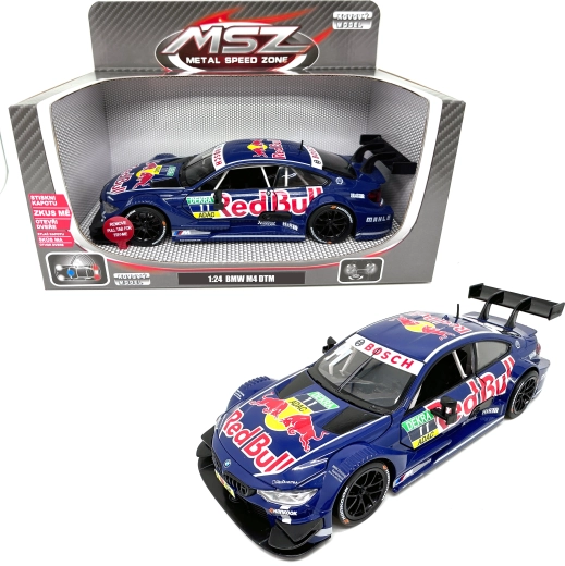 Metalen model BMW M4 DTM Red Bull met licht en geluid 1:24