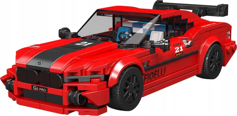 Bouwset sportauto rood 494 stukjes