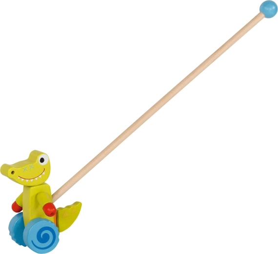 Goki houten krokodil op stok - 1 stuk
