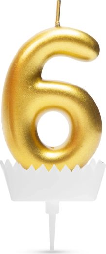 Taartkaarsje nummer 6