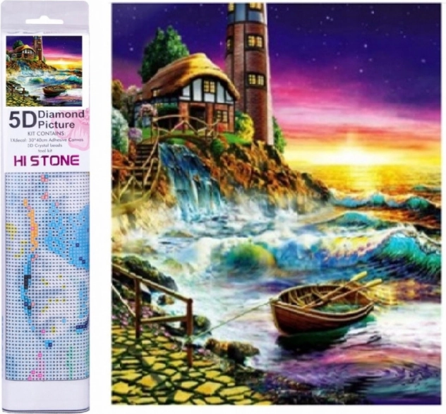 Diamond painting Stormachtige Kust 30 × 40 cm