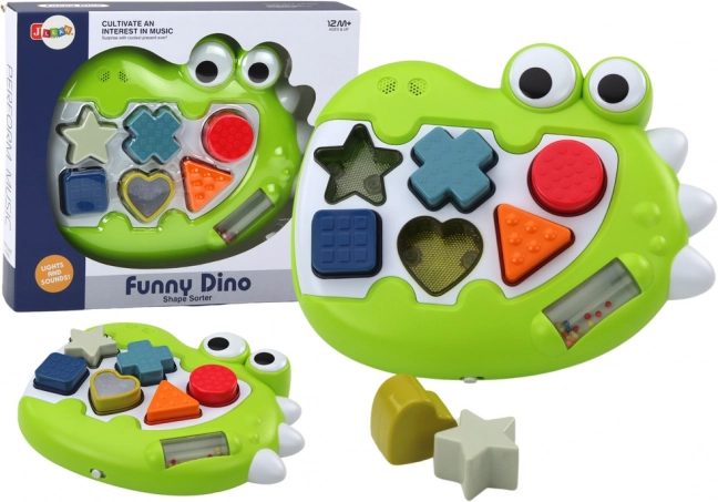 Sensorische vormensorteerder dinosaurus met melodieën voor de allerkleinsten