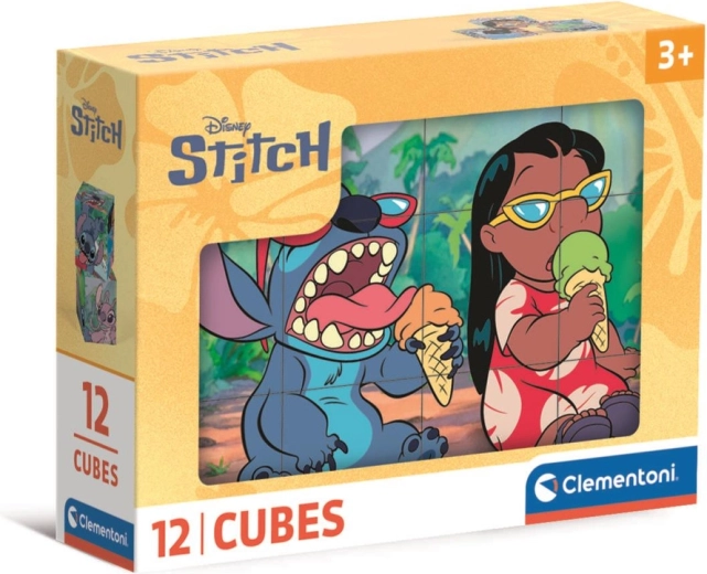 Puzzelblokken 12 st. DISNEY STITCH van Clementoni