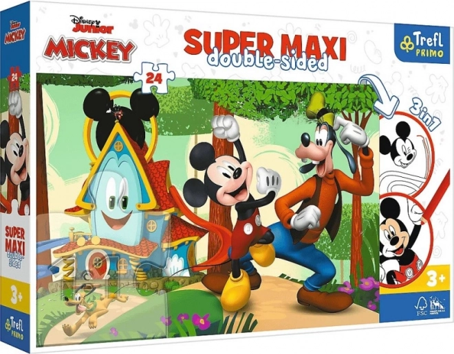 Puzzle Super Maxi 24 stukjes Vrolijk huis en vrienden MICKEY