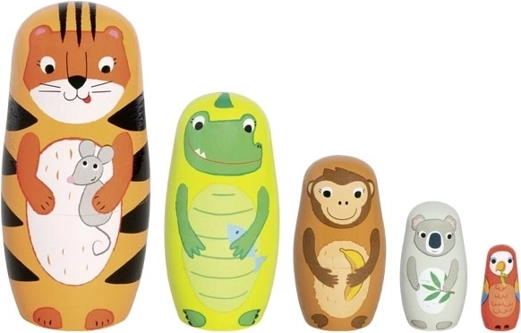houten matroesjka tijger Tavi en vrienden Goki