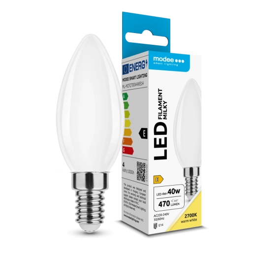 LED lamp Modee Filament Milky Candle C35 4 W E14, 430 lm, warm wit