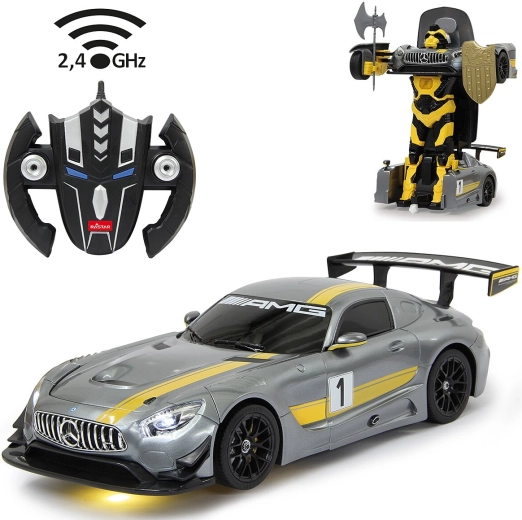 Jamara Mercedes-Benz AMG GT3 transformeerbare RC-auto/robot 1:14 2,4 GHz grijs - 1 stuk