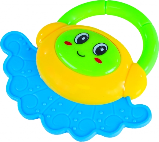 Kleurrijke rammelaar met handvat voor baby’s