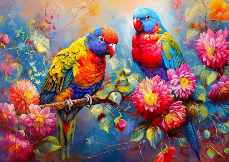 Puzzel Tropische Metgezellen 1000 Stukjes