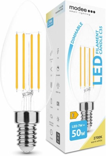 LED kaarslamp C35 7 W E14 806 lm warm wit, dimbaar