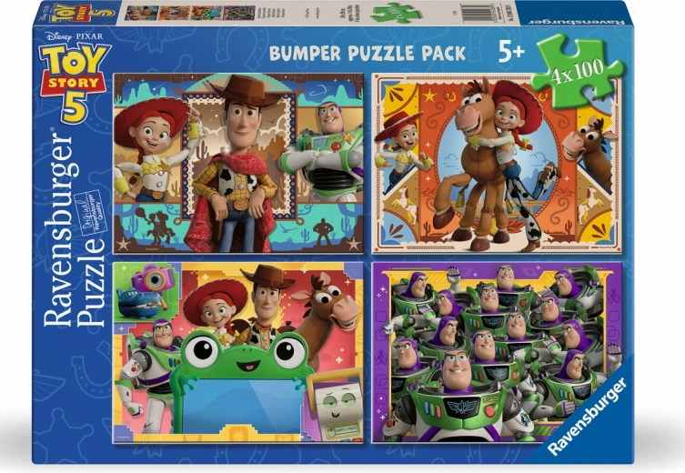 Ravensburger puzzel Toy Story: Speelgoedverhaal 5 – 4x100 stukjes