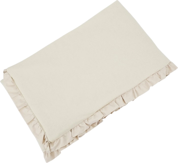 EKO katoenen bedbumper met volant light beige 180 cm