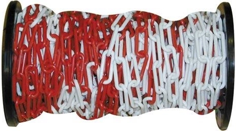 Kunststof veiligheidsketting rood-wit 30 m