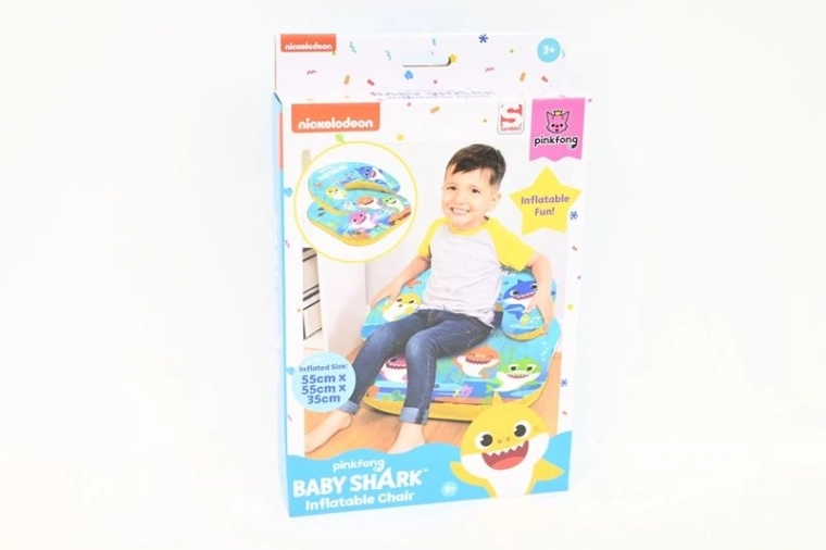 Opblaasbaar kinderstoeltje Baby Shark 55 × 55 × 35 cm