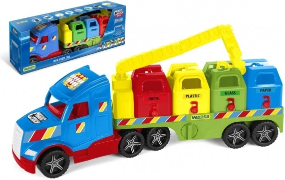 Auto Magic Truck vuilniswagen plastic 75 cm in doos 79x28x20 cm