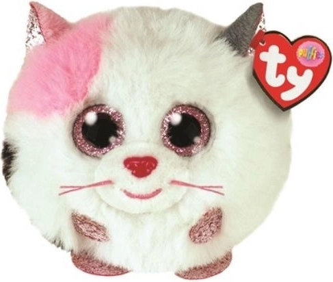 Pluche TY Beanie Balls - witte kat