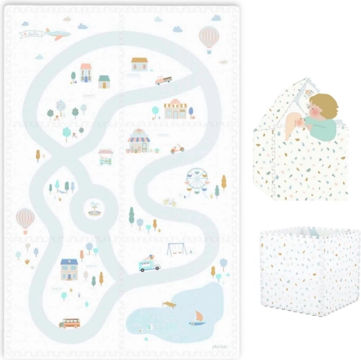 Play&Go EEVAA Tiloo opvouwbare speelmat en huisje village - 1 stuk