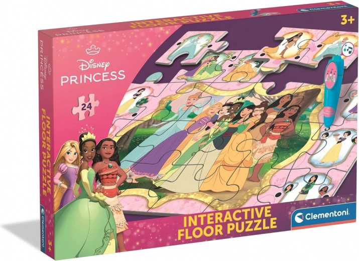 Vloerpuzzel met interactief pen Prinsessen 24 stukjes